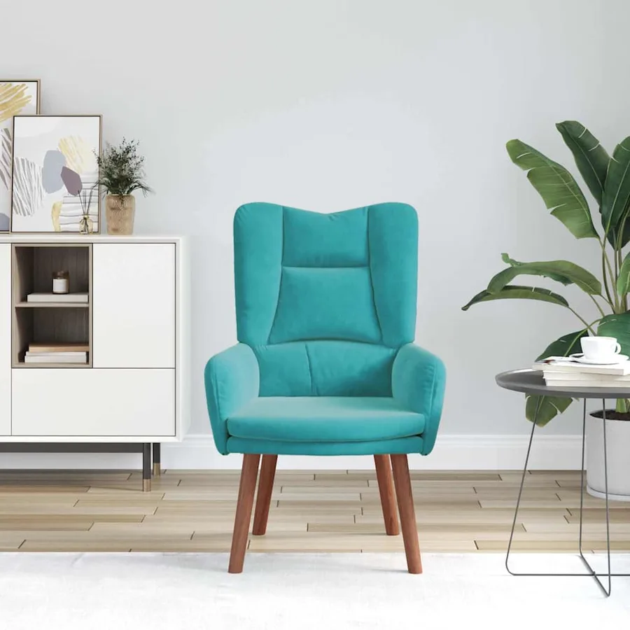 fauteuil Turquoise 63 x 67 x 94 cm Velours - 3