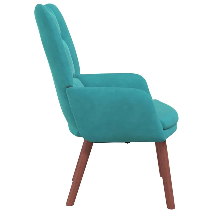 fauteuil Turquoise 63 x 67 x 94 cm Velours - 5