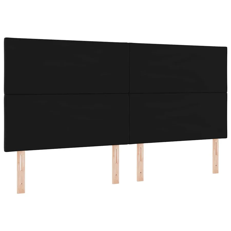Tête de lit LED Noir 200 cm Velours - 7