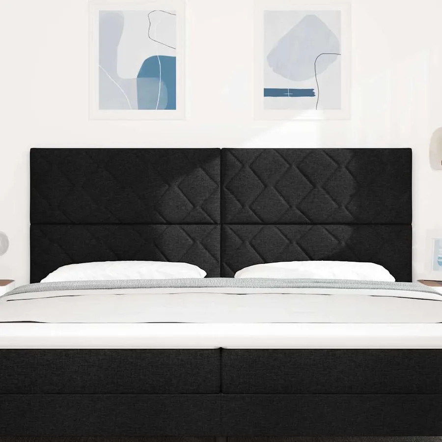 Tête de lit LED Noir 200 cm tissu - 3