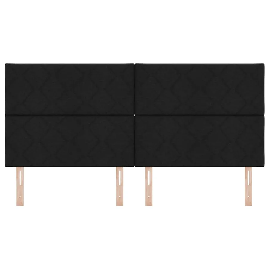 Tête de lit LED Noir 200 cm tissu - 5