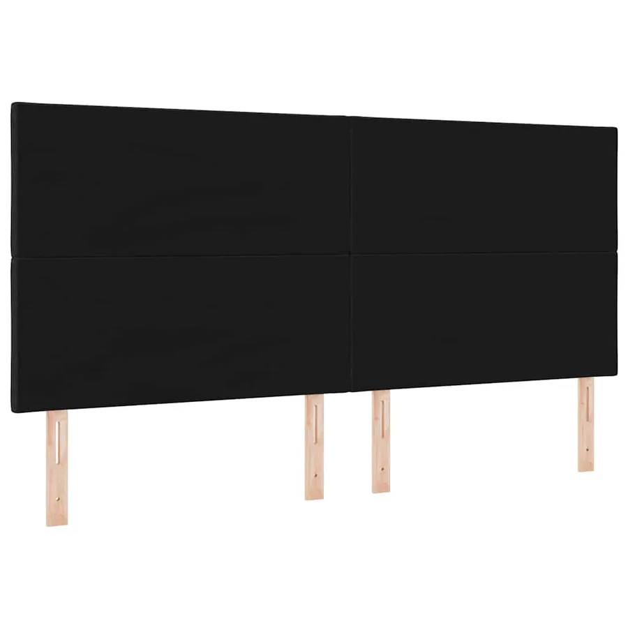 Tête de lit LED Noir 200 cm tissu - 7