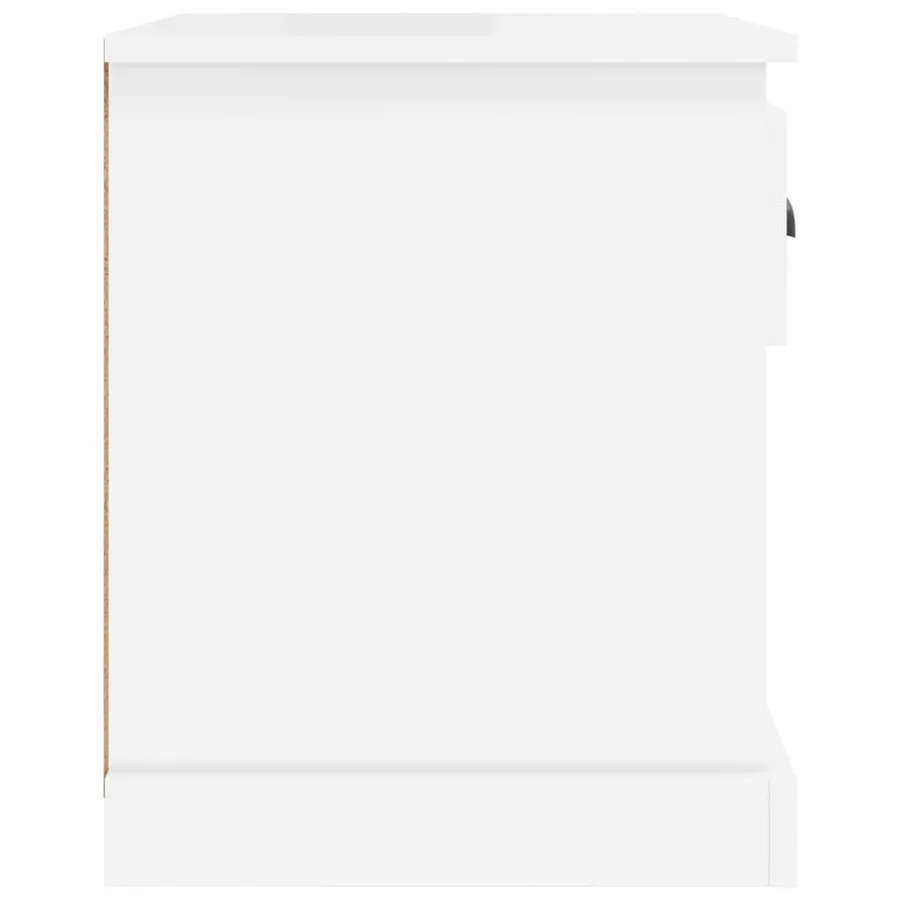 Tables de chevet 2 pcs blanc brillant 39x39x47,5 cm - 9