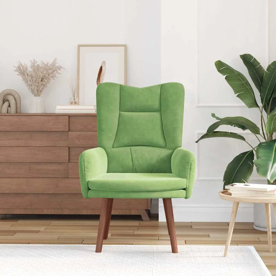 fauteuil Vert clair 63 x 67 x 94 cm Velours - 3