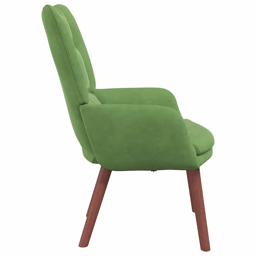 fauteuil Vert clair 63 x 67 x 94 cm Velours - 5