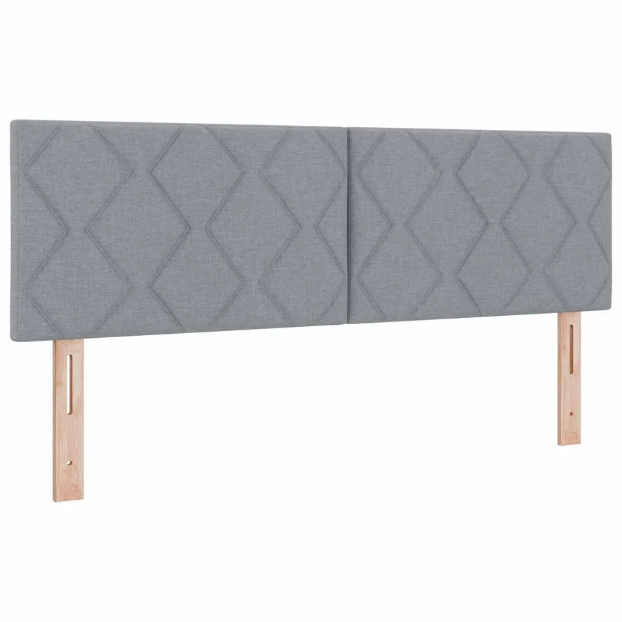 Tête de lit LED Gris clair 160 cm tissu - 2