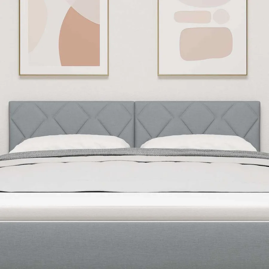 Tête de lit LED Gris clair 160 cm tissu - 3