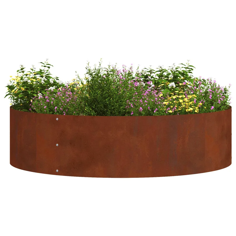 Anneau de jardinière Rouillé 80 x 80 x 20 cm Acier patiné - 3