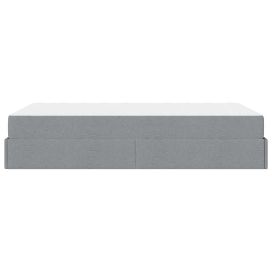 Cadre de lit avec matelas 2 pcs Gris clair tissu - 7