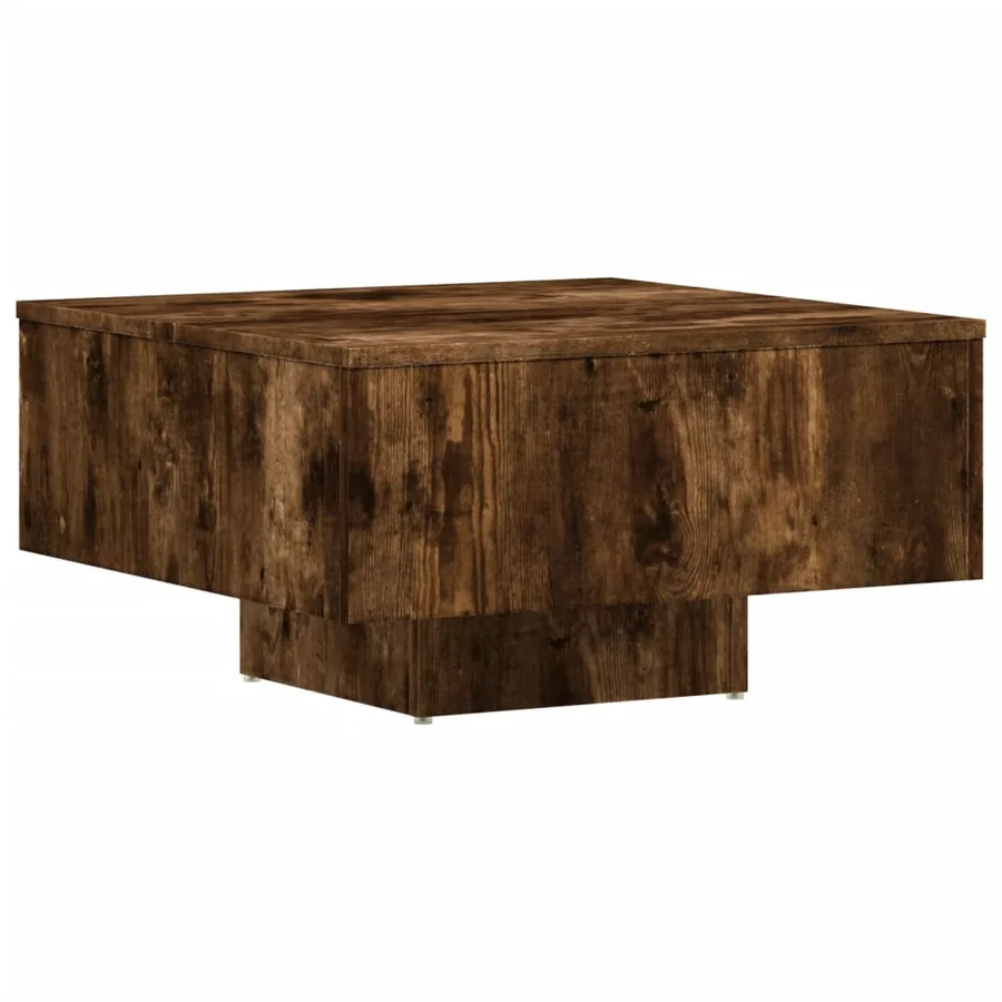 Table basse Chêne fumé 60x60x31,5 cm Bois d'ingénierie - 2