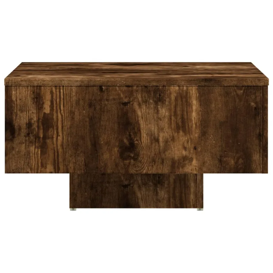 Table basse Chêne fumé 60x60x31,5 cm Bois d'ingénierie - 5