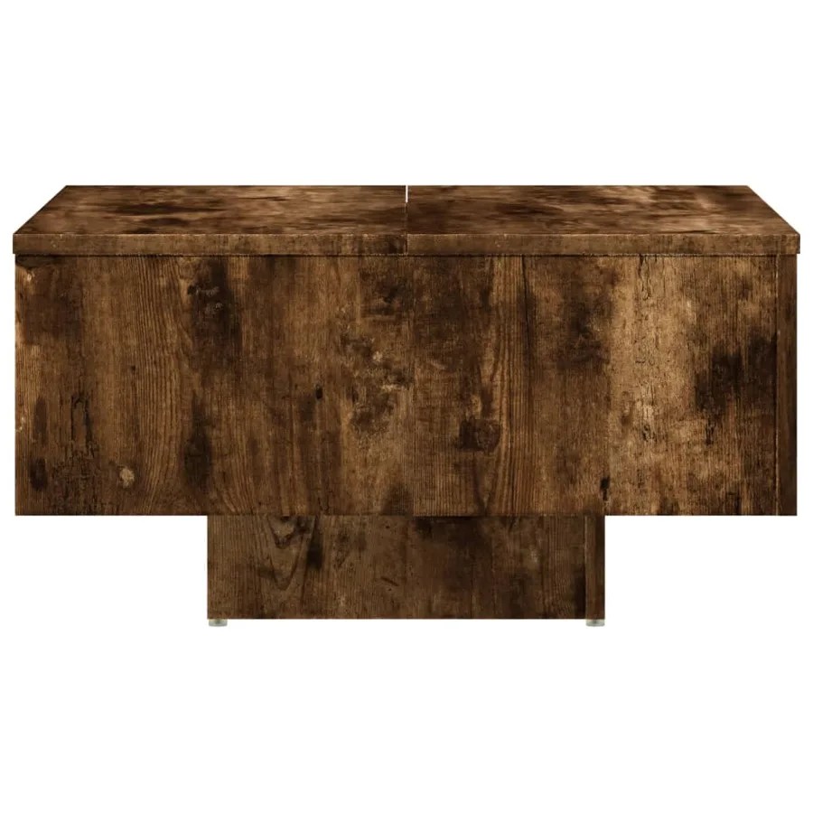 Table basse Chêne fumé 60x60x31,5 cm Bois d'ingénierie - 6
