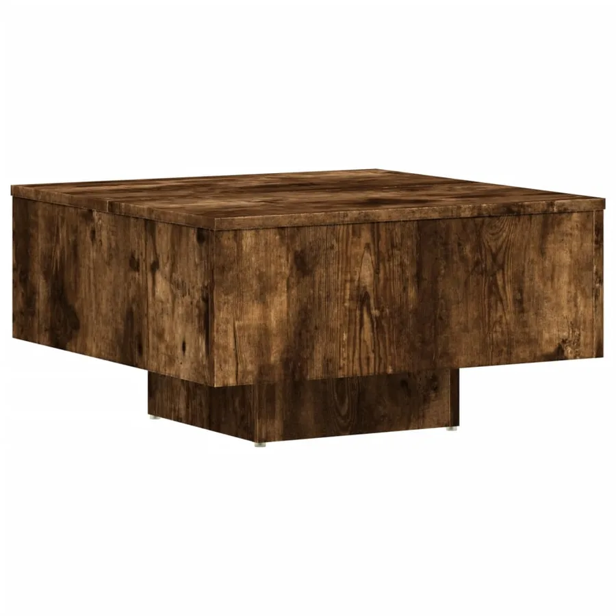 Table basse Chêne fumé 60x60x31,5 cm Bois d'ingénierie - 7
