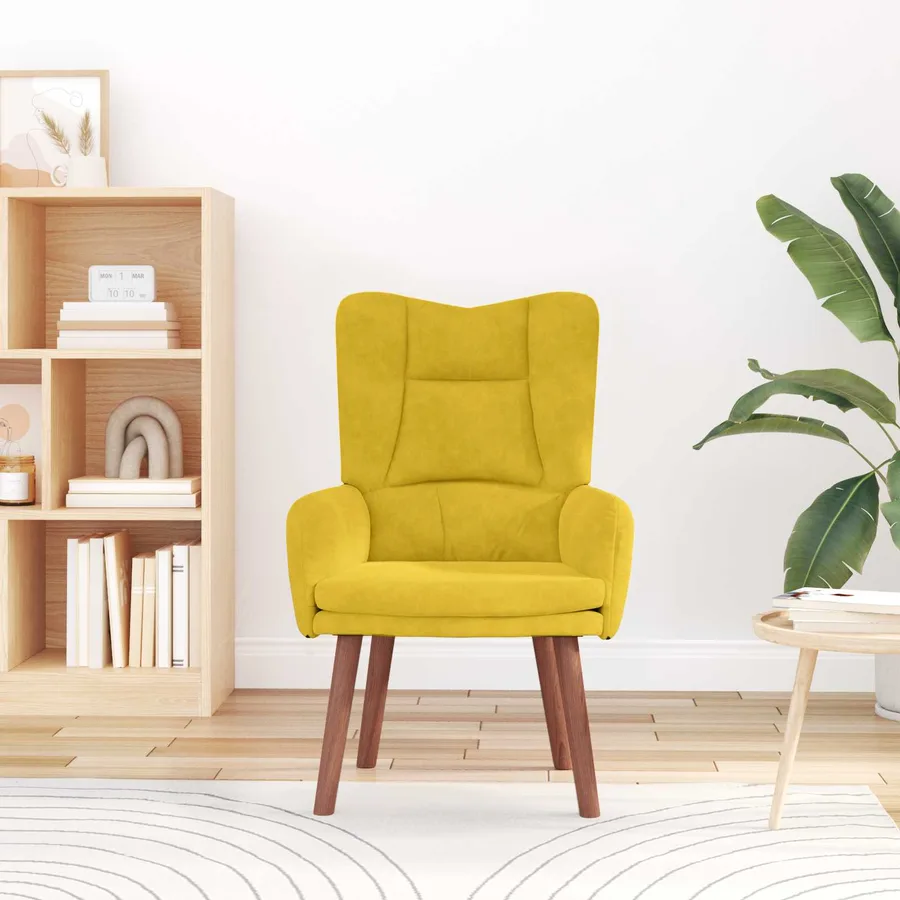 fauteuil Jaune 63 x 67 x 94 cm Velours - 3