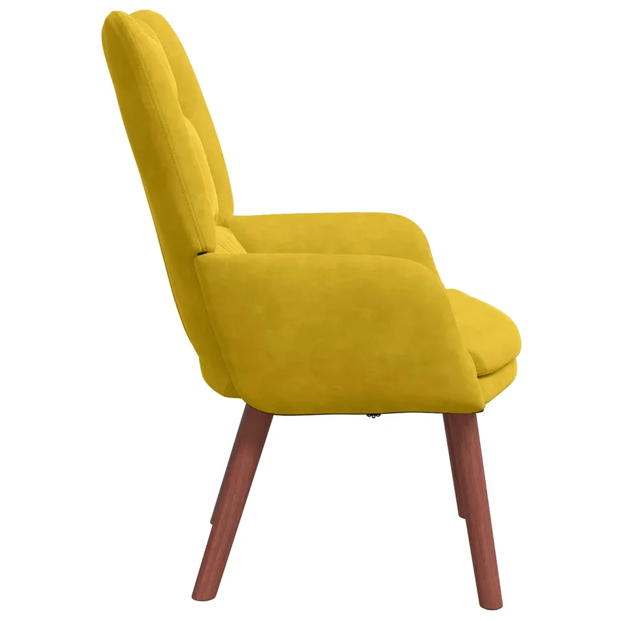 fauteuil Jaune 63 x 67 x 94 cm Velours - 5