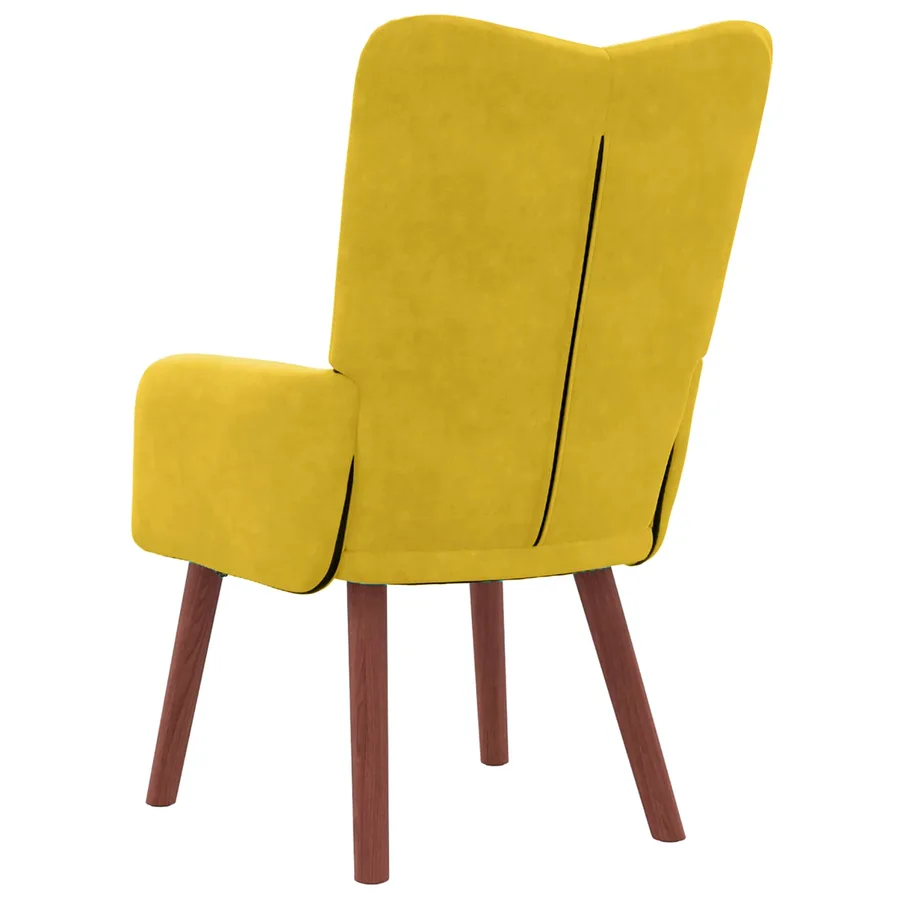 fauteuil Jaune 63 x 67 x 94 cm Velours - 6