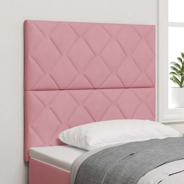 Tête de lit Rose 90 cm Velours