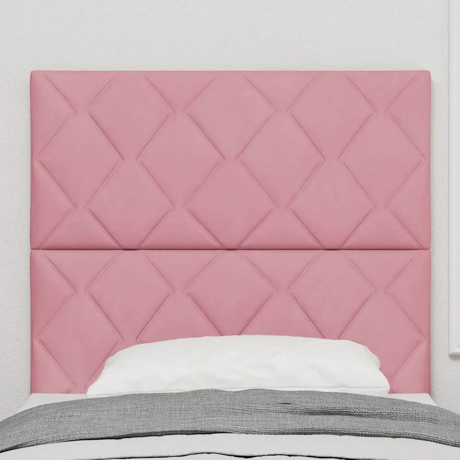 Tête de lit Rose 90 cm Velours - 3