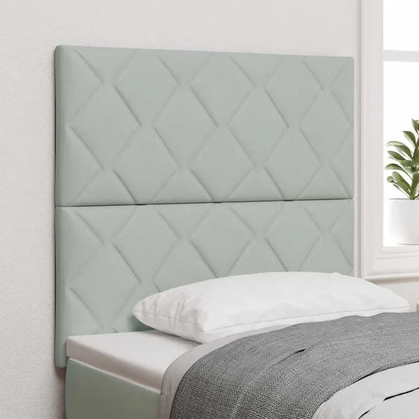 Tête de lit Gris clair 90 cm Velours