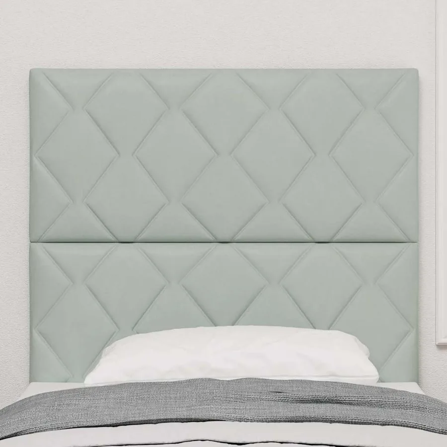 Tête de lit Gris clair 90 cm Velours - 3