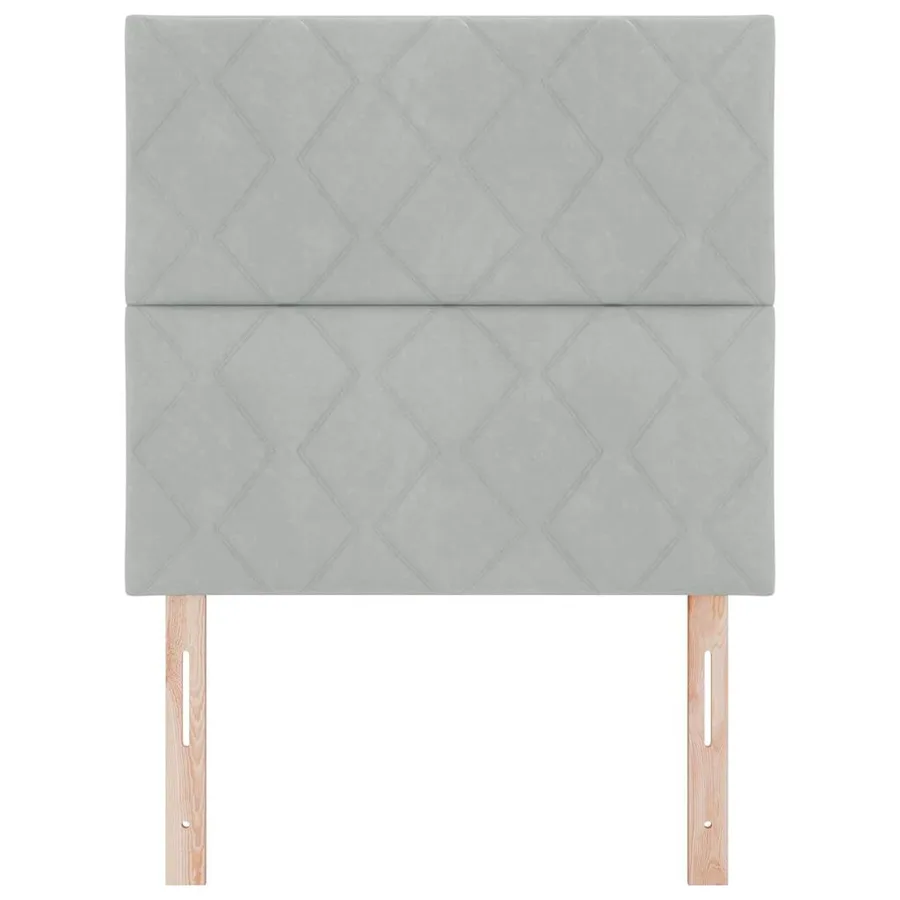 Tête de lit Gris clair 90 cm Velours - 4