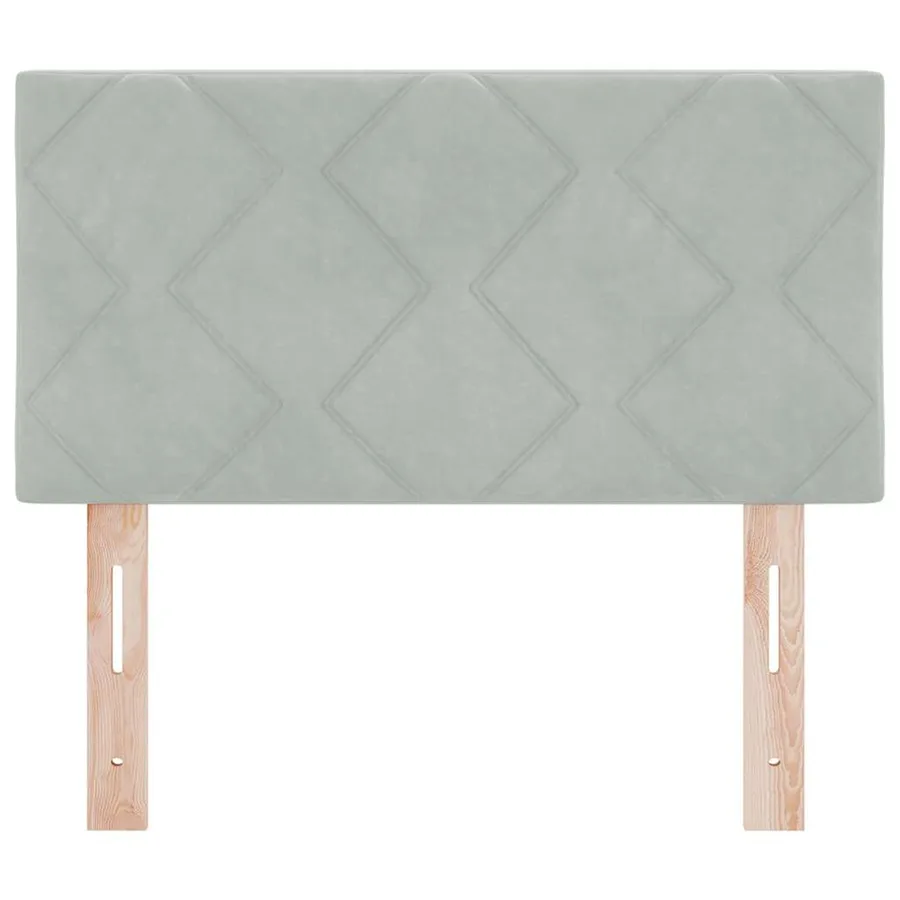 Tête de lit LED Gris clair 80 cm Velours - 5