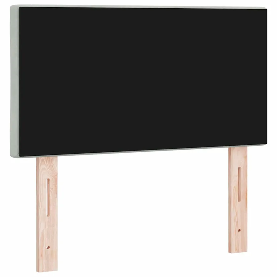 Tête de lit LED Gris clair 80 cm Velours - 7