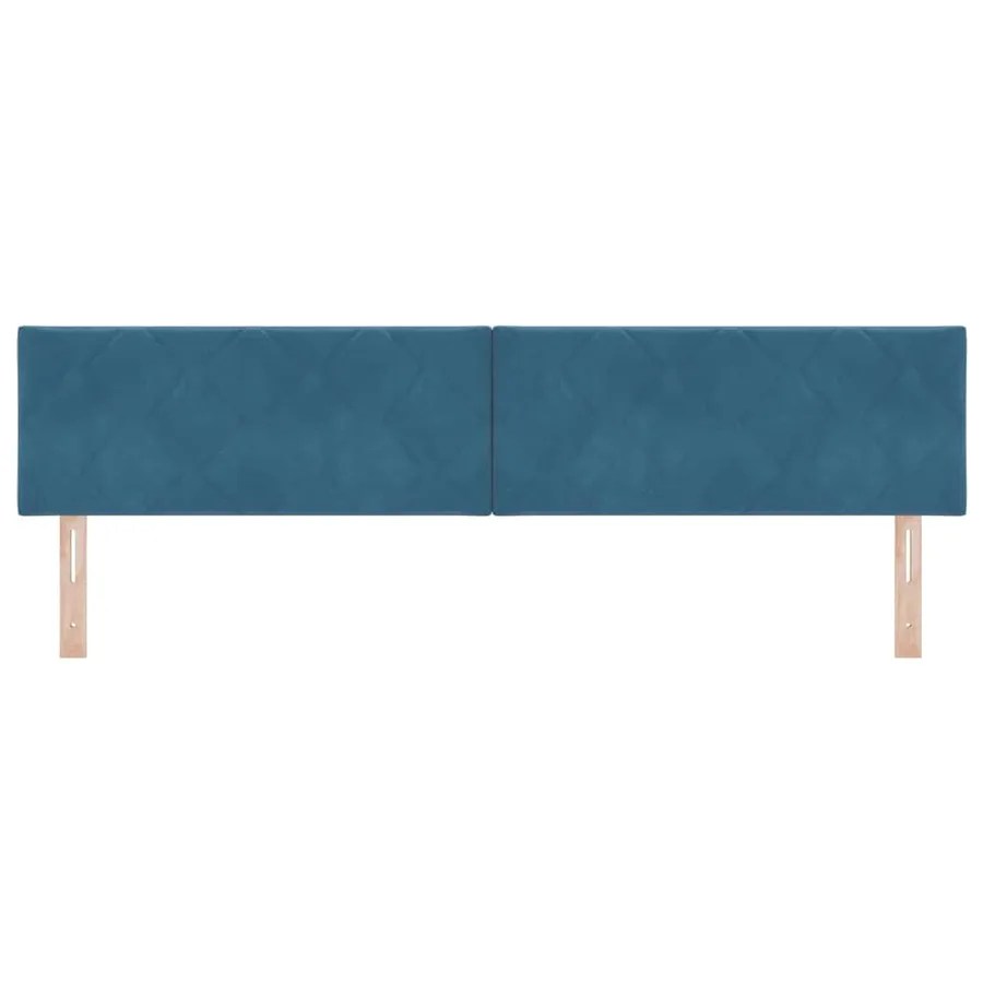 Tête de lit Bleu foncé 200 cm Velours - 5