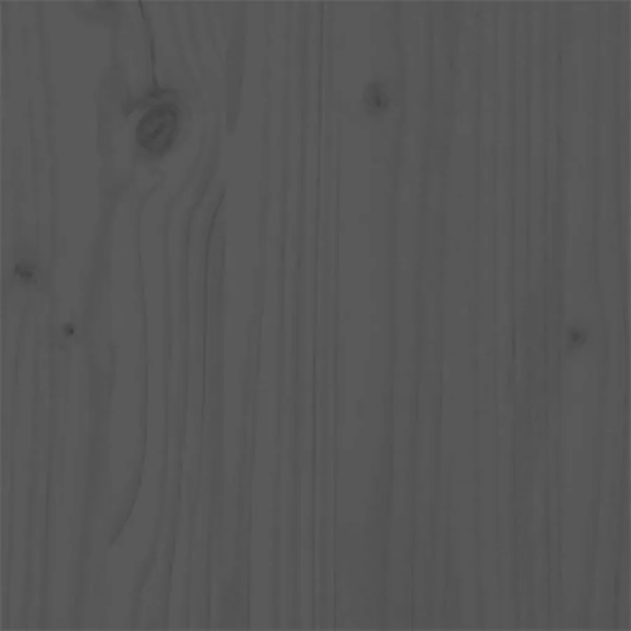 Cadre de lit sans matelas gris bois massif 135x190 cm - 8
