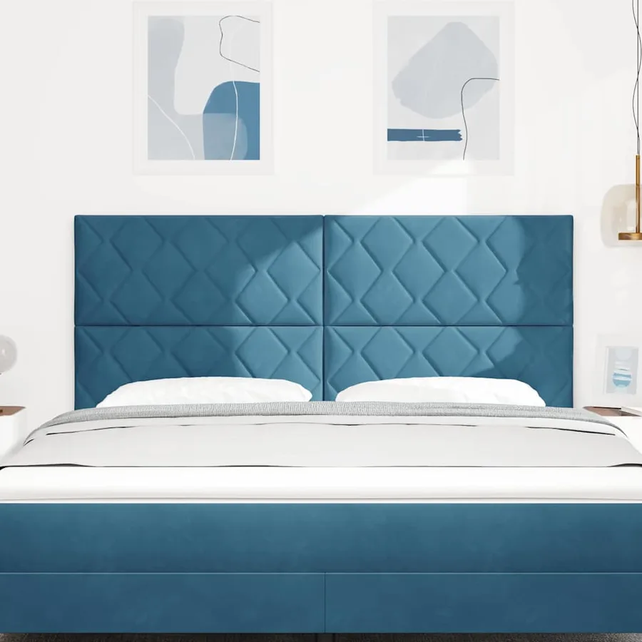 Tête de lit Bleu foncé 180 cm Velours - 3