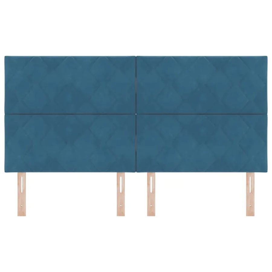 Tête de lit Bleu foncé 180 cm Velours - 4