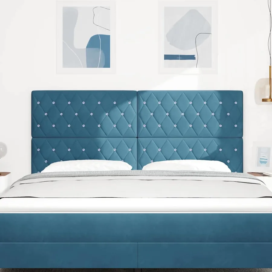 Tête de lit Bleu foncé 180 cm Velours - 3