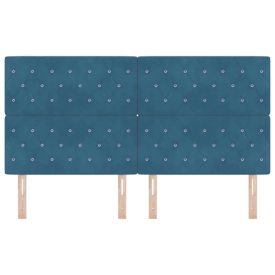 Tête de lit Bleu foncé 180 cm Velours - 4