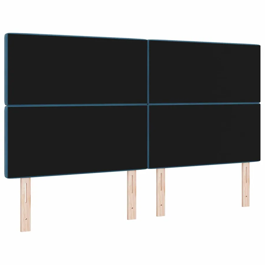 Tête de lit Bleu foncé 180 cm Velours - 6