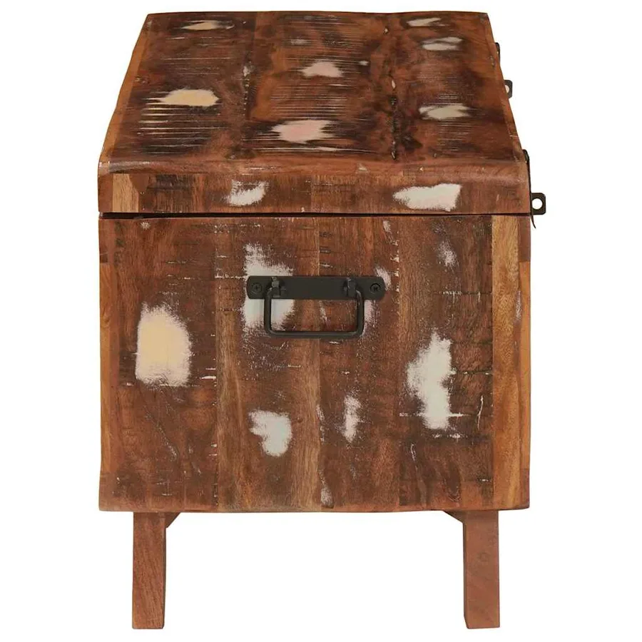 Boîte de rangement 70 x 35 x 40 cm Bois massif recyclé - 6