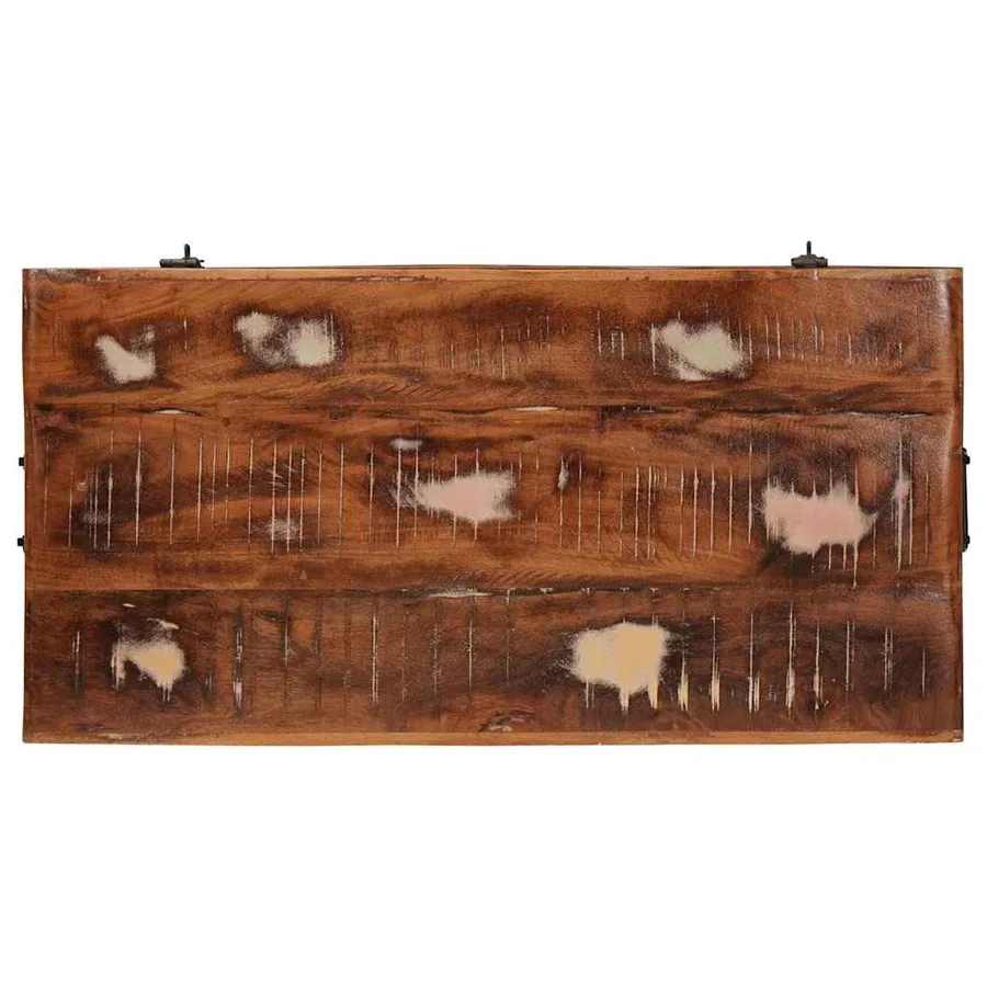 Boîte de rangement 70 x 35 x 40 cm Bois massif recyclé - 8
