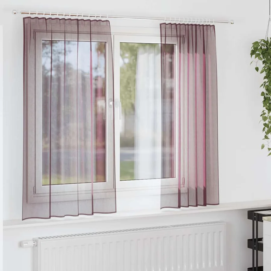 Rideaux en voile à œillets (2 pcs) violets