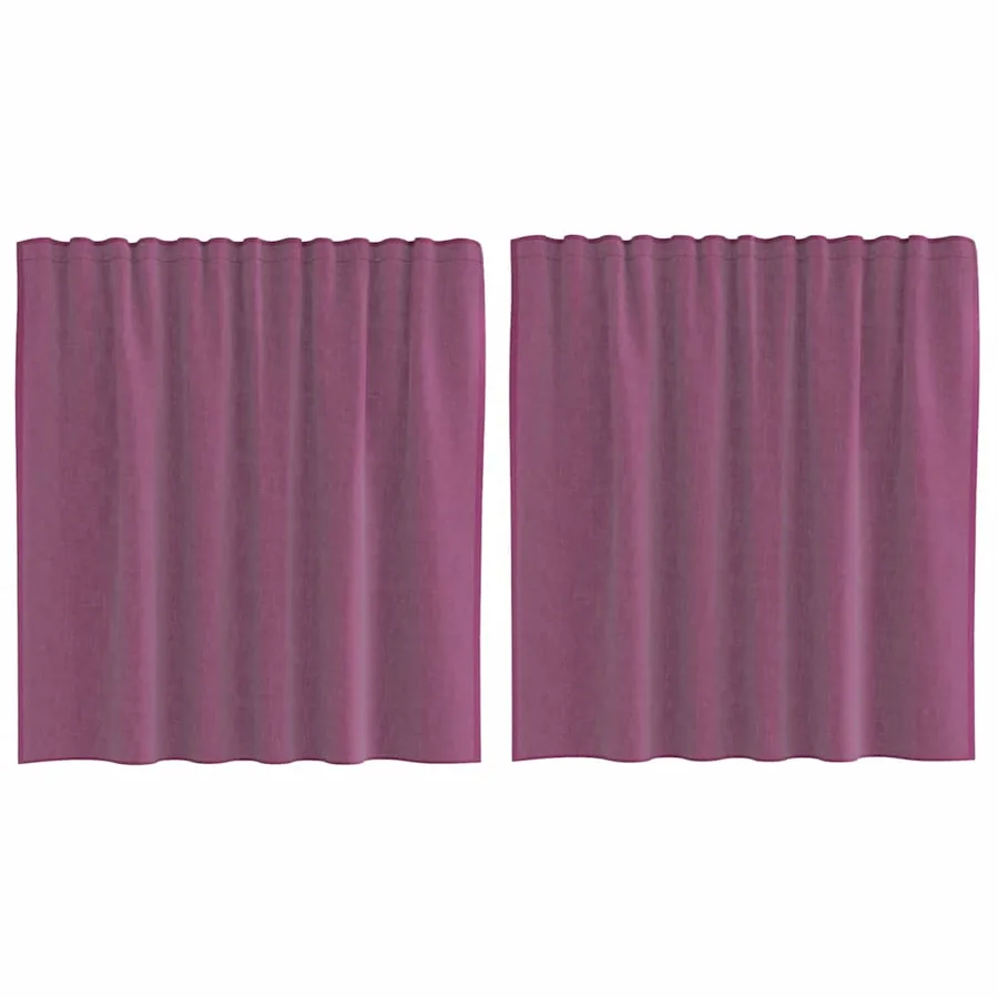 Rideaux en voile à œillets (2 pcs) violets - 2