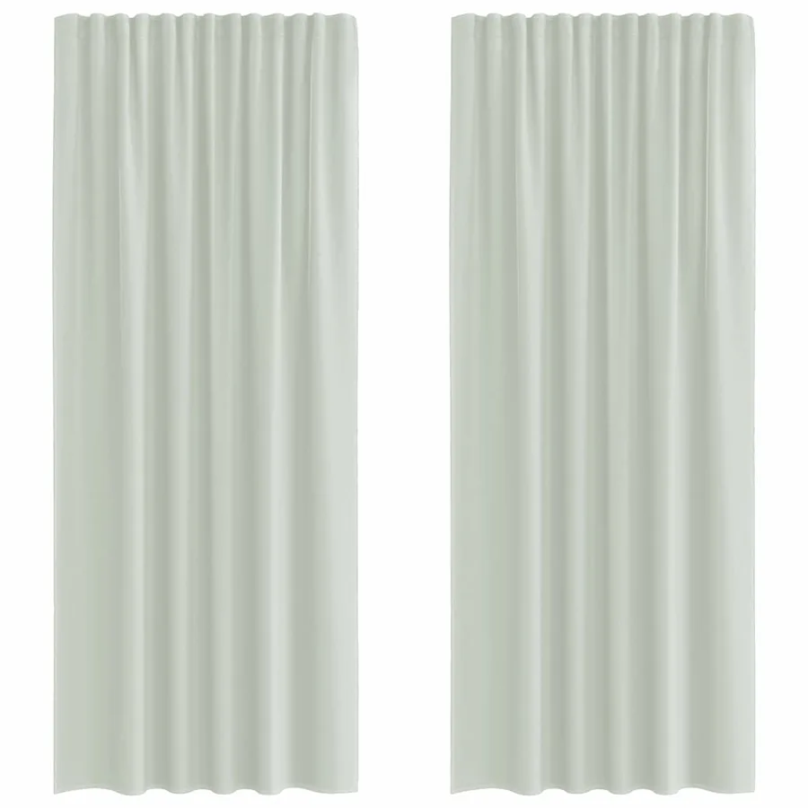Rideaux en voile à œillets 2 pcs gris clair - 2
