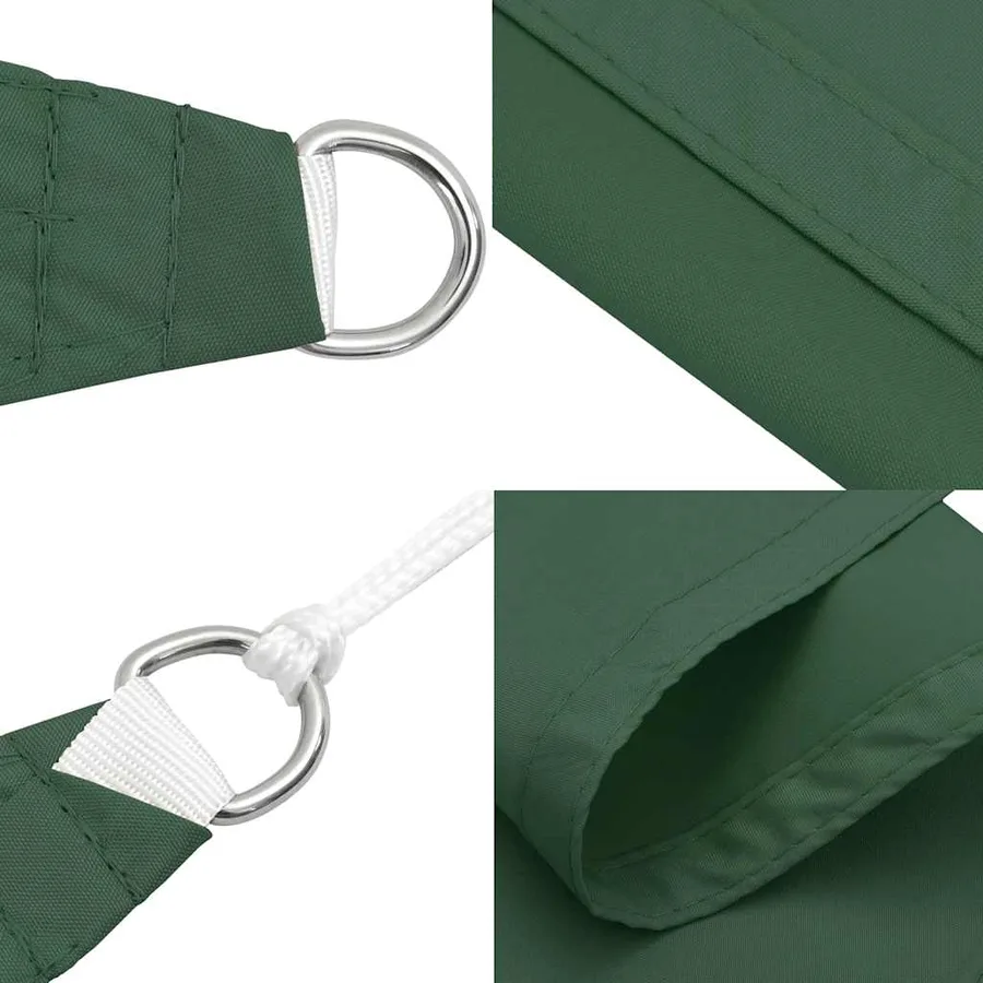 Voile d'ombrage vert foncé 7 x 5 x 5 m 100 % polyester Oxford - 6