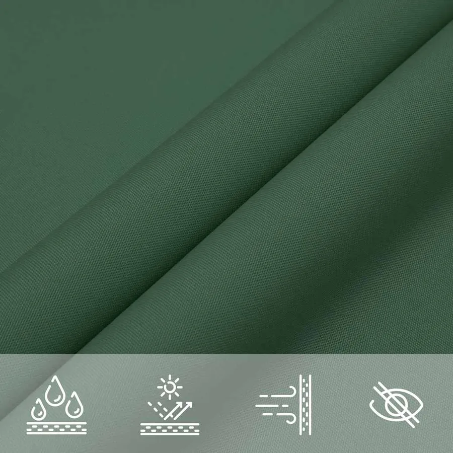 Voile d'ombrage vert foncé 7 x 5 x 5 m 100 % polyester Oxford - 7