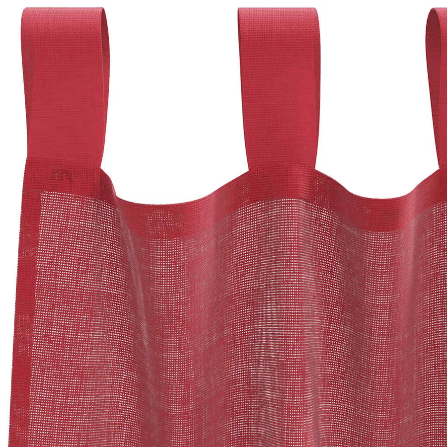 Voilages à œillets 2 pcs rouge bordeaux 140 x 225 cm - 5