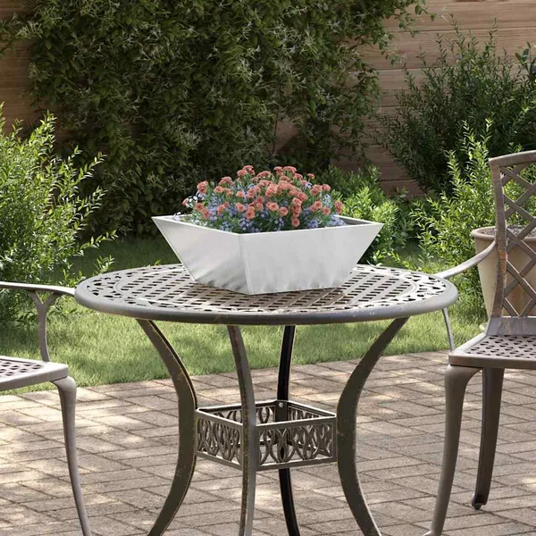 Cache-pot de jardin 5 pc Argent 40 x 40 x 15 cm