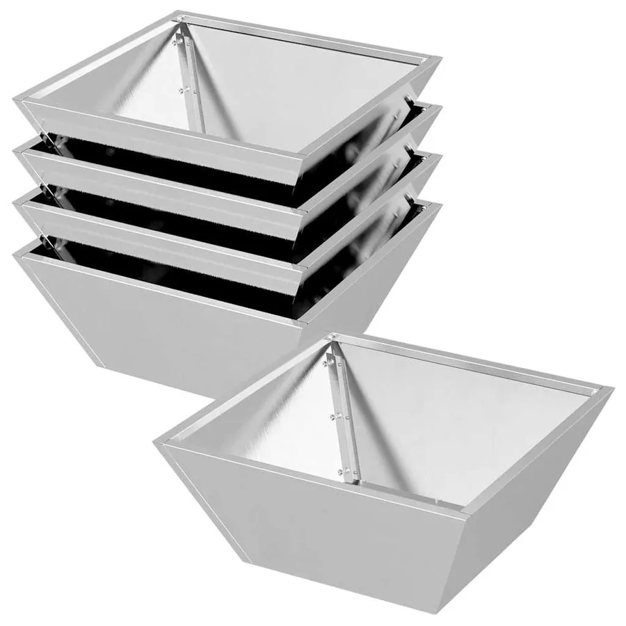 Cache-pot de jardin 5 pc Argent 40 x 40 x 15 cm - 2