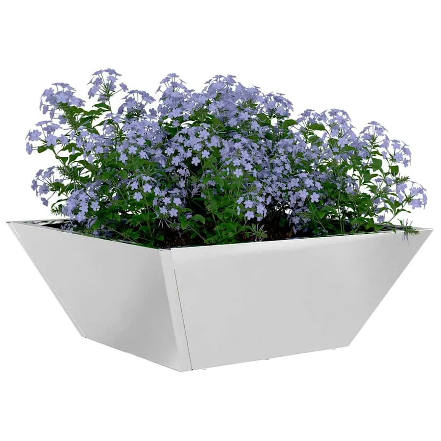 Cache-pot de jardin 5 pc Argent 40 x 40 x 15 cm - 3