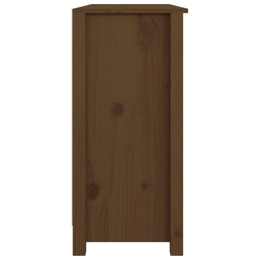 Buffet Marron miel 100x35x74 cm Bois massif de pin - 8