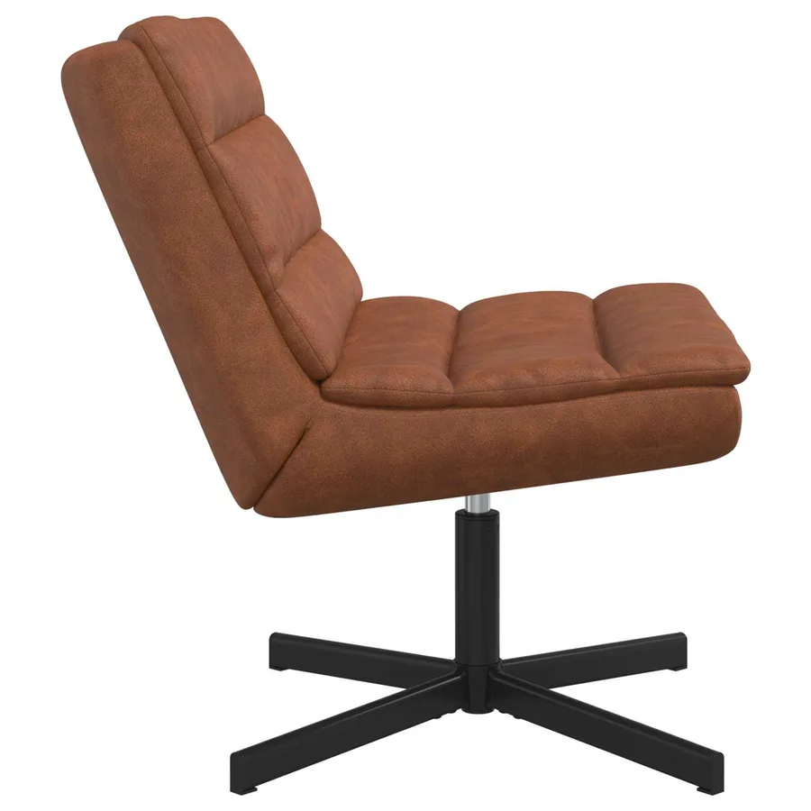 Chaise pivotante Marron 63 x 75 x 76 cm PU antique - 3