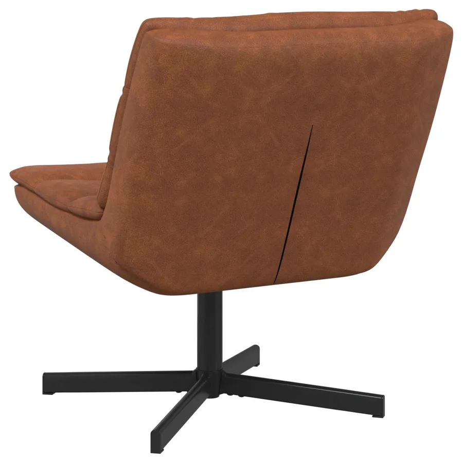 Chaise pivotante Marron 63 x 75 x 76 cm PU antique - 4