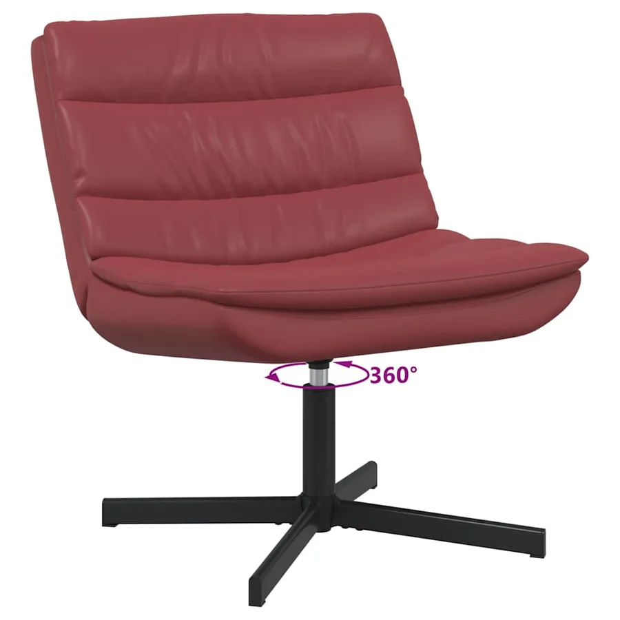 Chaise pivotante Bordeaux 63 x 75 x 76 cm Simili cuir - 9