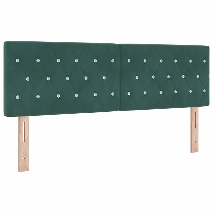 Tête de lit Vert foncé 144 cm Velours - 2
